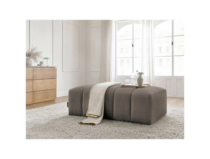 Hocker Annecy, Taupe, Kunststoff, rechteckig, 140x45x70 cm, Wohnzimmer, Hocker, Sitzhocker