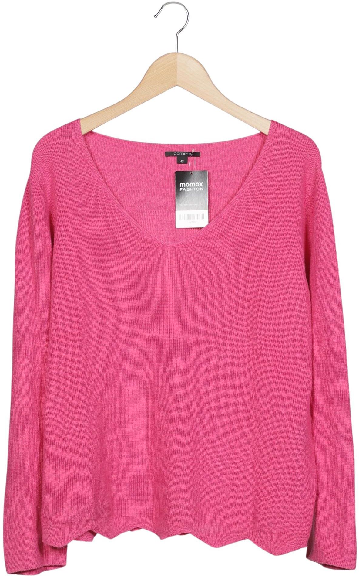 Comma Damen Pullover, Pink, Gr. EU 42, Synthetik / Wolle / Baumwolle - Second Hand