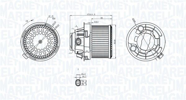 Magneti Marelli Innenraumgebläse 069412258010 Für Citroën/peugeot Peugeot (Df-Psa)