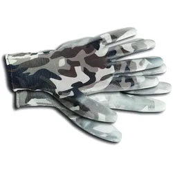 KIXX Handschuhe für die Gartenarbeit, Camouflage-Weiß - Größe 8