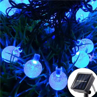 Uplift Treasures Solar Bubble String Lights For Outdoor Decor blue 7 M 50 Leds (solar)
