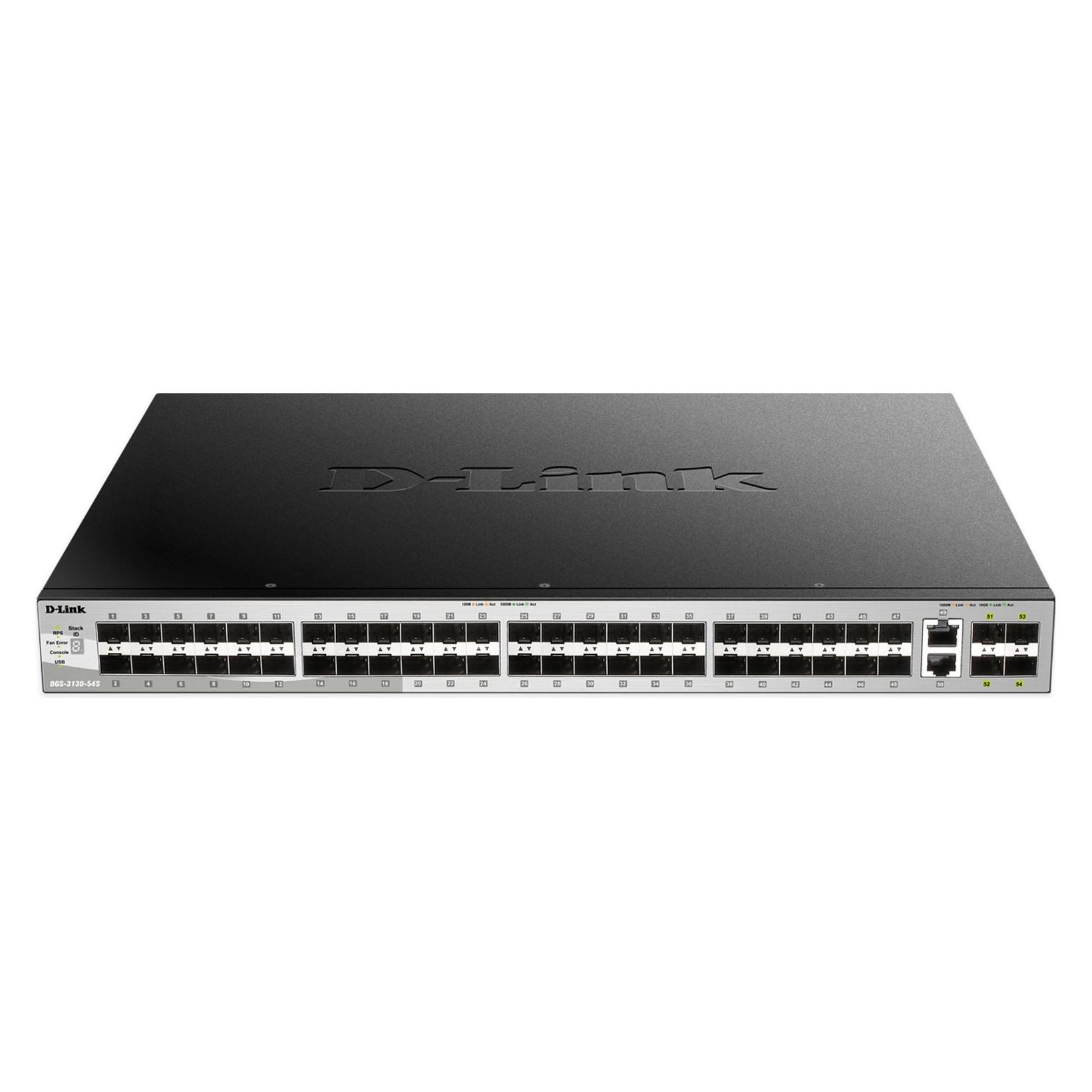 D-Link 54-P.Fiber Gigabit Stack Switch Layer 2+ Gr Nms Gr Cpnt (54 Ports) (DGS-3130-54S/SI)