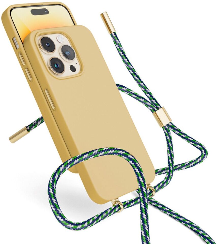 Epico iPhone 14 Pro Silikone Necklace Bagside Cover - Sand