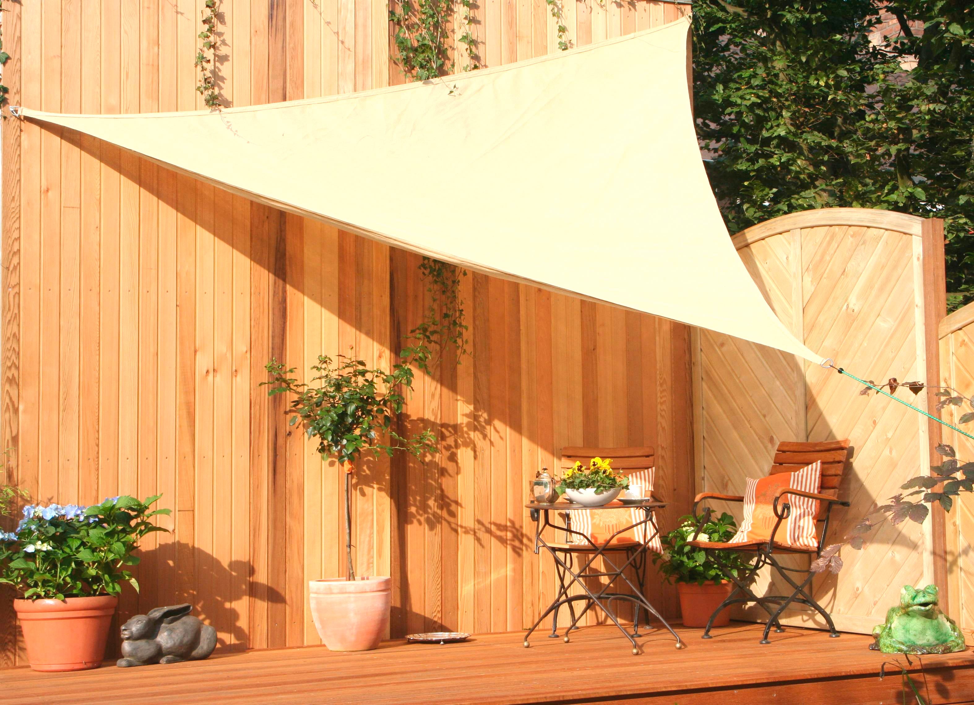 Sonnensegel FLORACORD, beige, B:300cm T:300cm, Polyethylen, Sonnensegel, Sonnensegel, Schenkellänge: 300 cm