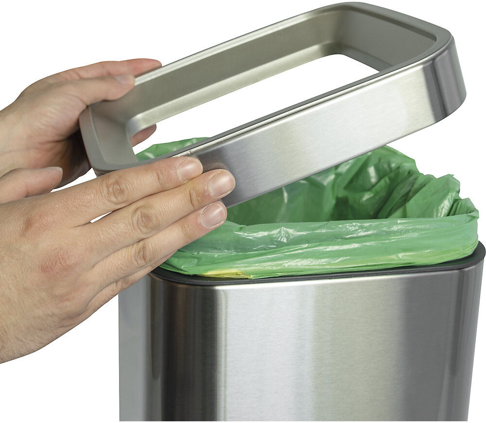 Papierkorb Edelstahl, Anti-Fingerprint, H 334 mm, Volumen 15 l MAUL
