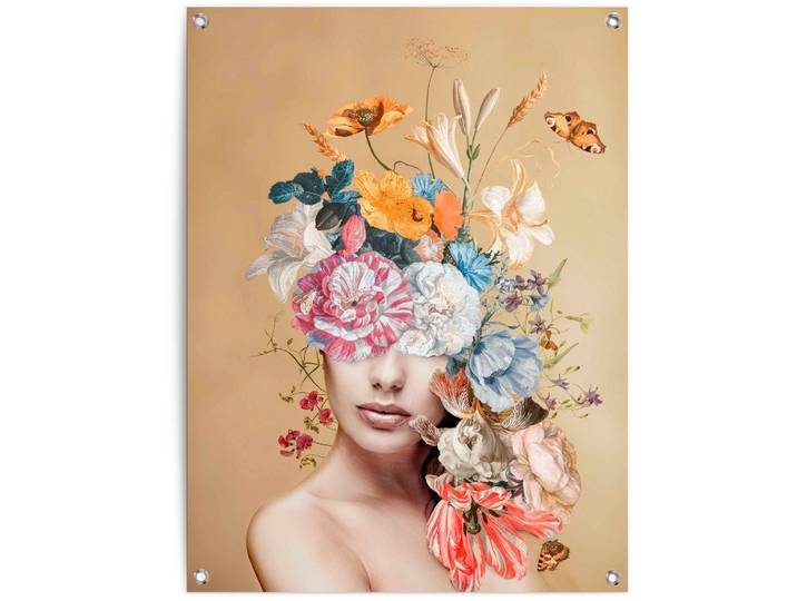 Poster REINDERS Blumig , bunt (farbe bild(er): bunt), B:60cm H:80cm T:0,1cm, Leinwand, Bilder, Poster
