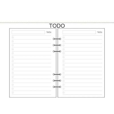 Premium Woodfree Printing Paper Refills A5 A6 A7 Spiral Filler Pages For Filofax & Creative Office Notebooks todo a5