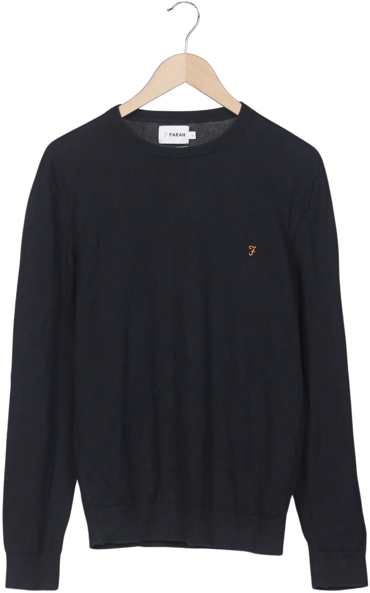 Farah Herren Pullover, Marineblau, Gr. L, Baumwolle - Second Hand