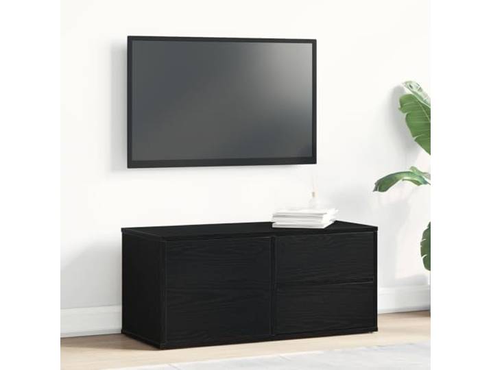 HEFZGDB TV-Möbel Artisan Eiche 80x34x35,5 cm Holzwerkstoff mit Zwei Schubladen und offenem Fach für Fernseher Aufbewahrung