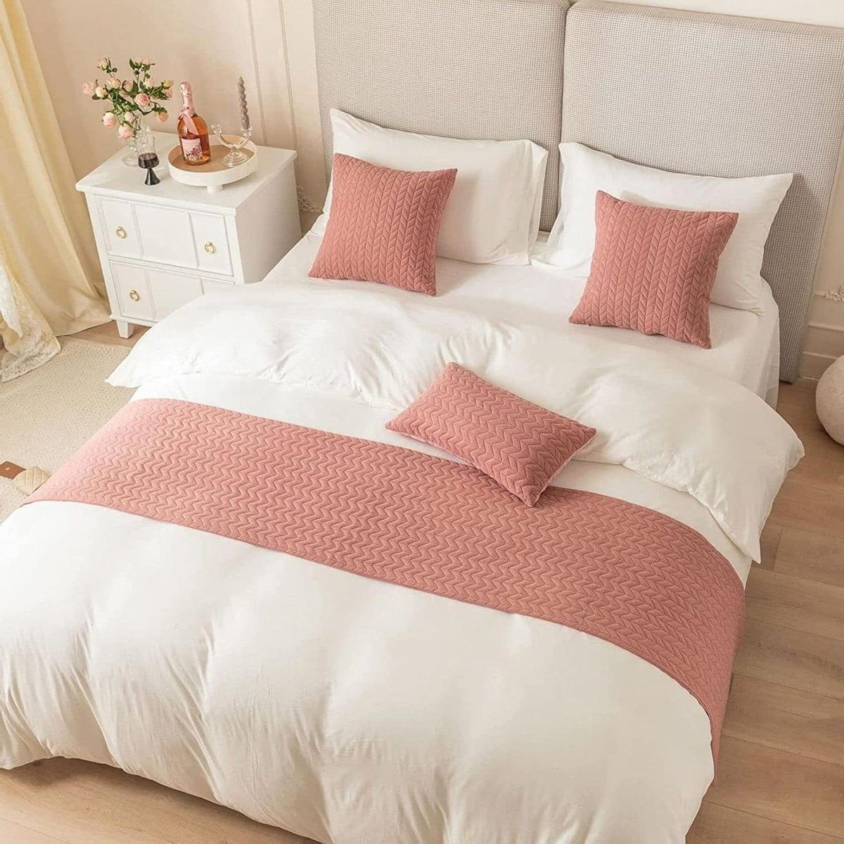 Zachte velvet bedloper voor jouw slaapkamer decoratie - 45 x 180 cm