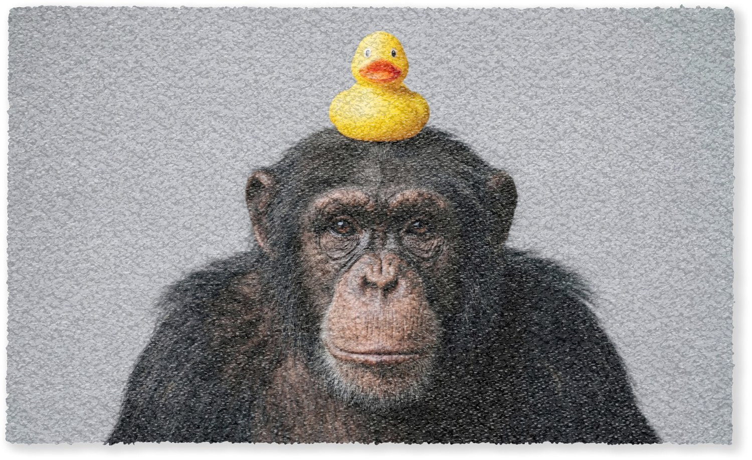 MuchoWow Deurmat Chimpanzee Badeend - Grijs - 150 x 90 cm