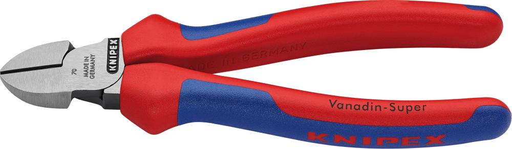 KNIPEX Seitenschneider aus Vanadium-Elektrostahl, Kopf poliert, Griffe mit Mehrkomponenten-Kunststoffhüllen