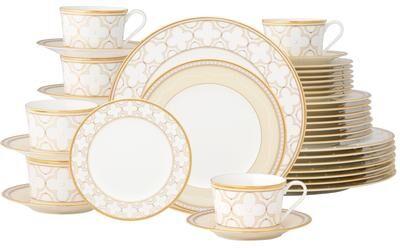 Noritake Trefolio Gold 40-Piece Dinnerware Set, Service for 8