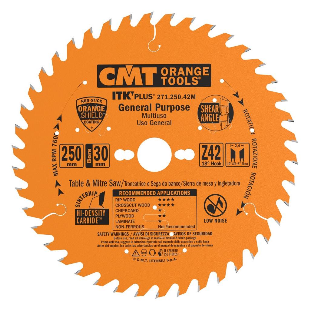 CMT 271.250.42M Ultradünnes Kappsägeblatt mit Schnittbegrenzung 250 x 30 x 42T (44421497)