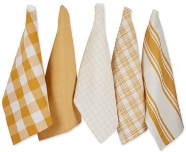 DII Asst Vintage Everyday Dishtowel (Set of 5)