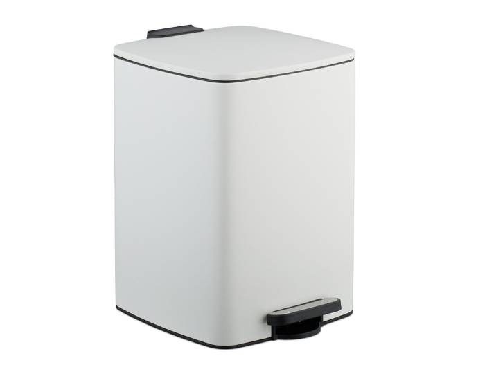Mülleimer Küche 20L mit Müllbeutel Weiss-Schwarz