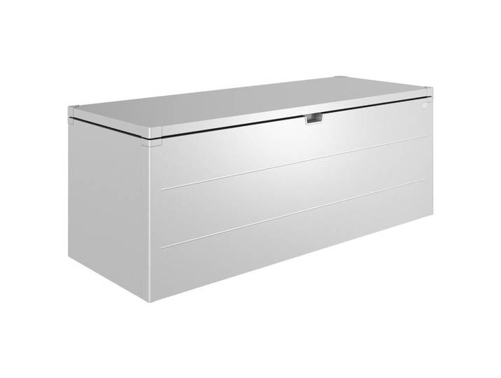 Biohort Kissenbox, Silberfarben, Metall, 207x81x80 cm, rostfrei, wetterbeständig, Gartenzubehör, Gartenbox