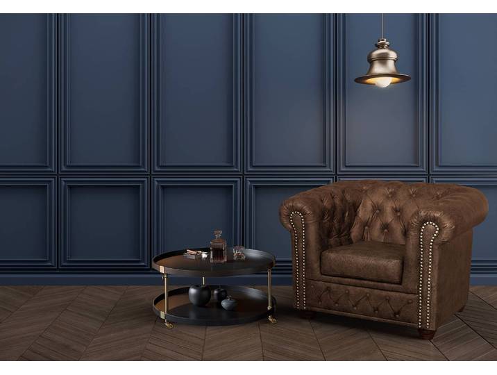Sessel Braun/Dunkelbraun Kunstleder Giana 104 x 72 x 86cm