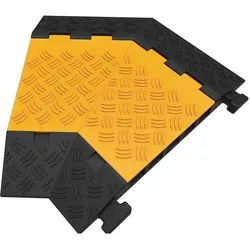 HP Autozubehör, Kabelschutz + Kabelführung, Schlauch- und Kabelbrücke H50mm Gummi schwarz/gelb rechts (Kabelbrücke, 5 cm)