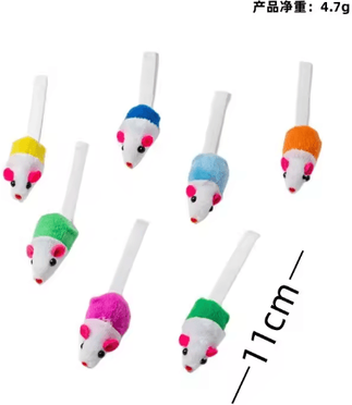 Inspire Picks Purr Parts Cat Toy Refill Set Feather, Mouse, Worm & Bell Replacement Accessories For Interactive Cat Toys wj 31 i 50 Pcs