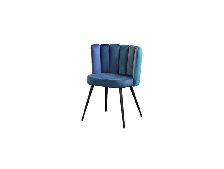 Kawola Esszimmerstuhl Jada Blau Velvet, Kunststoff, 59x86x55 cm, Esszimmer, Stuhl
