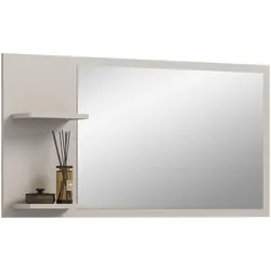 WANDSPIEGEL Kaschmir 106 x 55 cm, Garderobenspiegel mit Regalböden