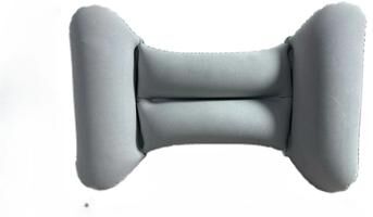 Uplift Essentials Adjustable Inflatable Lumbar Support Pillow For Sleep And Back Pain Relief grey
