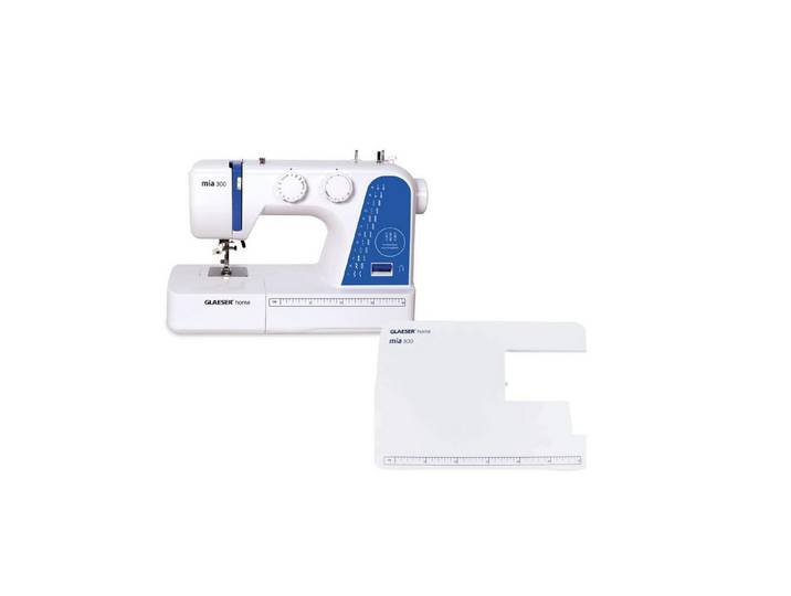 GLAESER home Nähmaschine Nähmaschine easy GLAESER® home mia 300 inkl. Anschiebetisch, 24 Programme