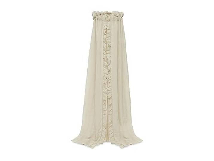 Jollein Baby Klamboe Vintage Ruffle Nougat – Hoogte 155 cm – Luifel Kinderkamer Babybed – Beige