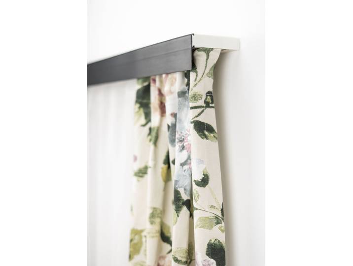 Gardinenschiene GARESA Kunststoffschiene mit Blende , schwarz, L:280cm, Kunststoff, Gardinenstangen, Gardinenschiene, Deckenmontage, verlängerbar, einfache Montage, schlicht
