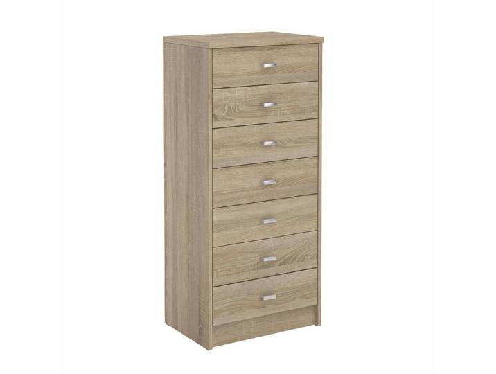 CARO-Möbel Schubladenkommode Fehmarn Sonoma Eiche, Mode, 50x110x35 cm, Kleinmöbel, Kommoden, Kommoden