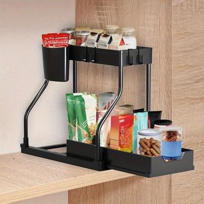 Inspire Essentials FlexiSlide Multi Layer Pull Out Storage Rack Organizer c