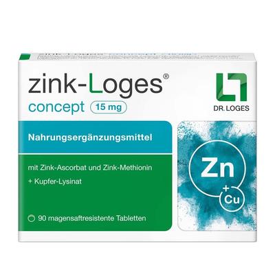 Zink-Loges concept 15 mg magensaftres.Tabletten 90 St Tabletten magensaftresistent