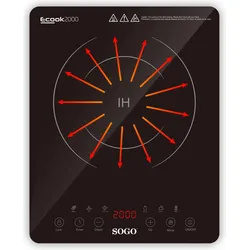Sogo COC-SS-10246, Kochfeld, Schwarz