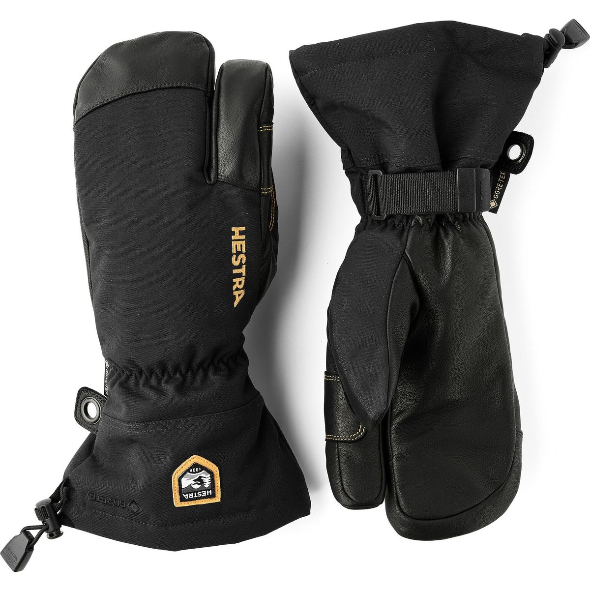 Hestra Army Leather Gore-tex - 3 Finger black/black (100100) 8 3003022-100100-8
