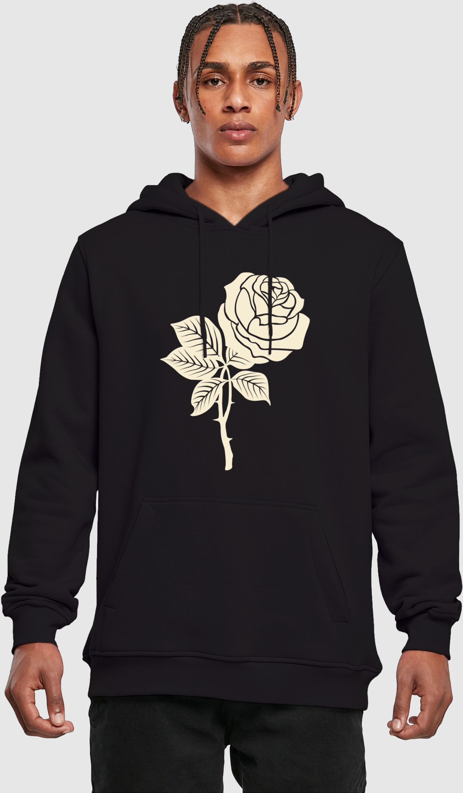 Rundhalspullover MISTERTEE "MisterTee Herren Wasted Youth Hoody", Herren, Gr. XS, schwarz, 65% Baumwolle, 35% Polyester, unifarben, normal, ohne Ausschnitt, Pullover Rundhalspullover