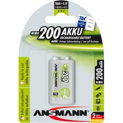 ANS MAXE 9-VOLT - maxE, NiMh Akku, 9-V-Block, 200 mAh, 1er-Pack