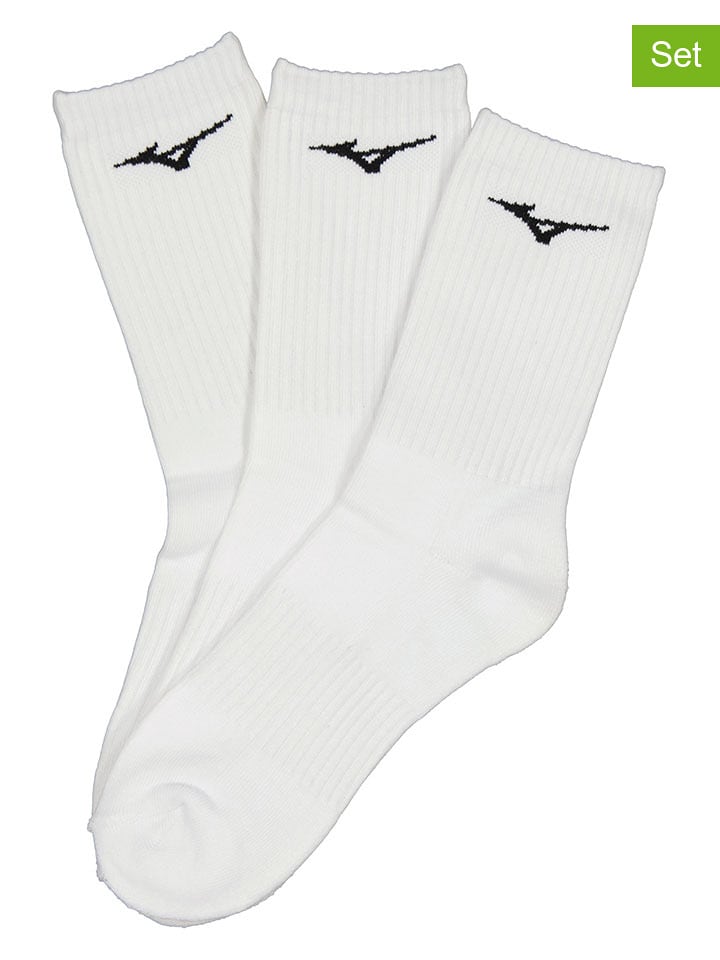 Mizuno 3er-Set: Sportsocken in Weiß - 35-37