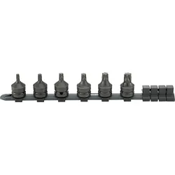 STAHLWILLE Satz IMPACT-Schraubendrehereinsätze TORX® auf Steckschlüsselleiste 6 ...