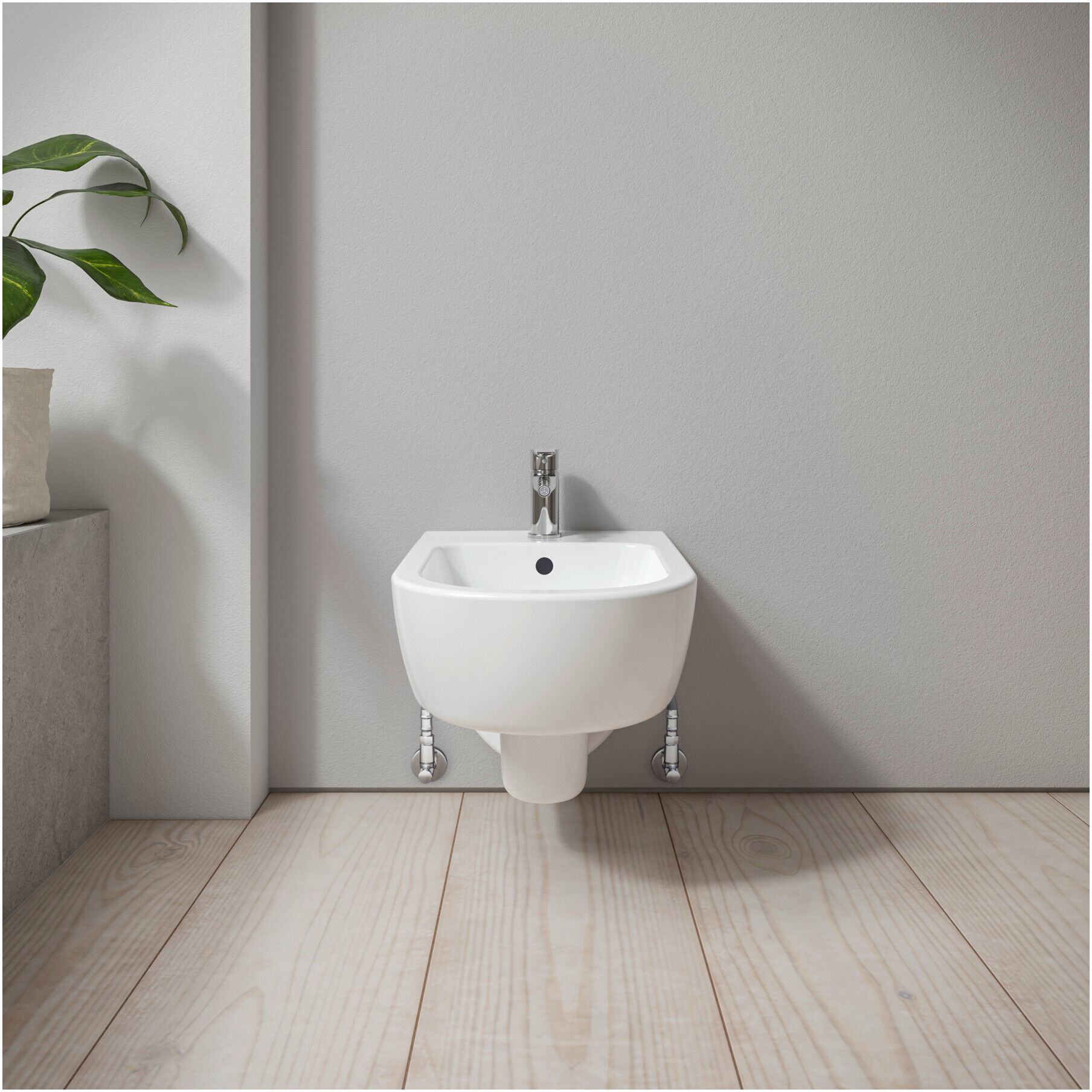 Duravit Wand-Bidet D-Code 37x54cm, mit Hahnloch, Überlauf, weiß (2723150000)