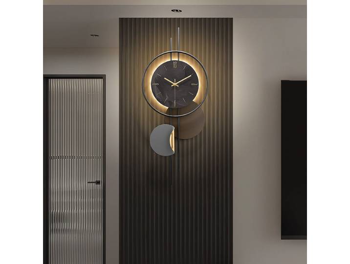 Horloge murale décorative en bois, fond de télévision, nouveauté, 2024
