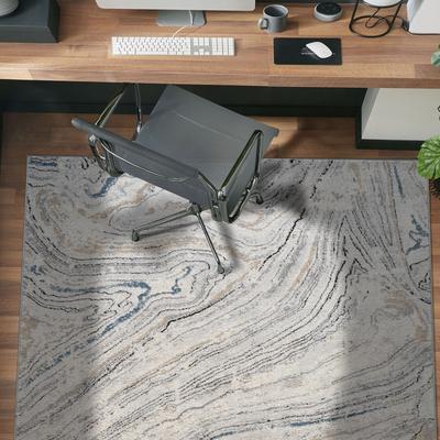 World Rug Gallery Marble Swirl Distressed Area Rug