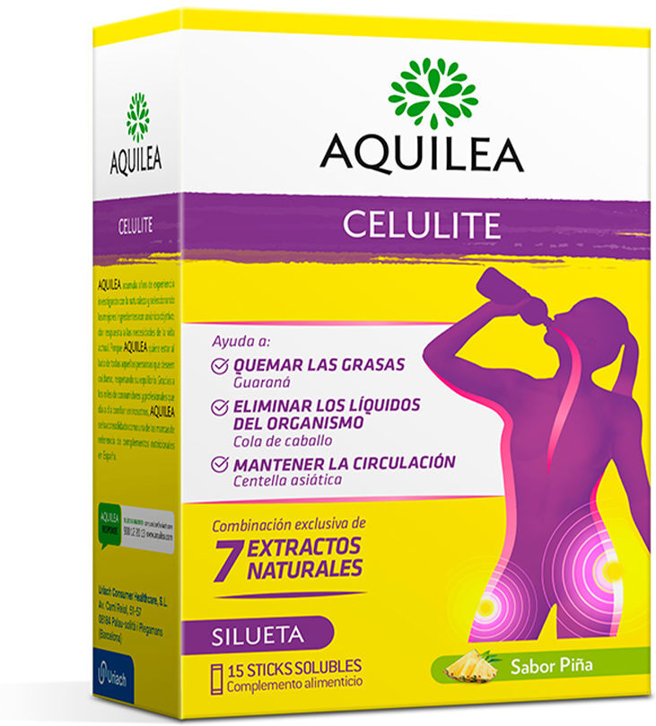 Aquilea Celulina Traitement de la Cellulite 15 Sticks Buvables de 10 ml