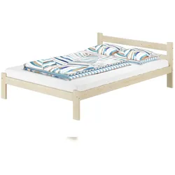 Erst-Holz Doppelbett Ehebett Holzbett 140x200 Fichte massiv lackiert mit wählbarem Zubehör V-60.60-14 ohne Zubehör