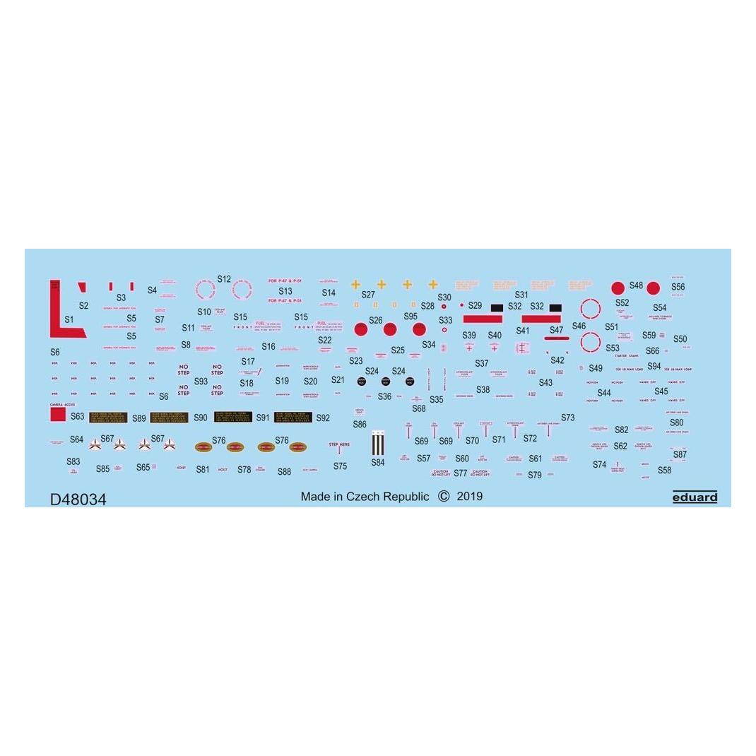 Eduard P-51D stencils for (D48034)