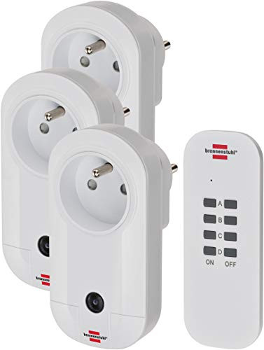 Brennenstuhl Comfort-Line set met 1 afstandsbediening en 3 ontvangers, wit