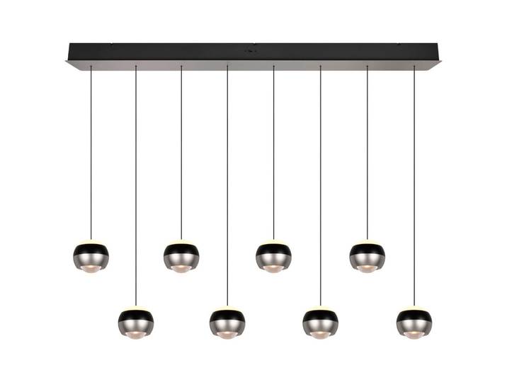 Trio Leuchten Led-Hängeleuchte Trio Select, Schwarz, Nickelfarben, Metall, 13x200x150 cm, höhenverstellbar, Farben fixierbar, Lampen & Leuchten, Innenbeleuchtung, Hängeleuchten, Pendelleuchten