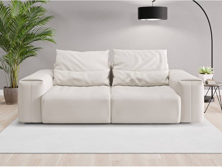 Einzelsofa Denver - Grau (Graubeige) - Feiner Mikrofaserstoff