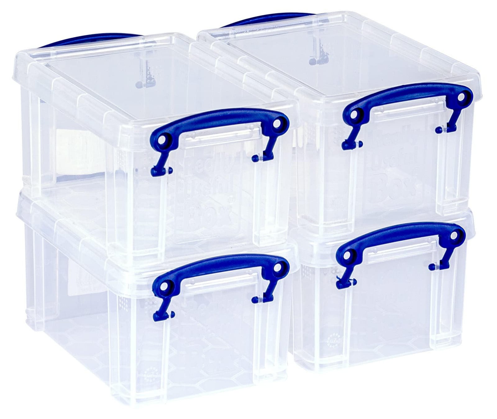 Dripio Stapelbare Opbergboxen met Deksel, Transparant, Set van 4