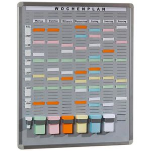 Eichner Stecktafel 9089-00010, T-Card Systemtafel, T-Kartentafel 7 Module a 35 Schlitze 60,5 x 65,2cm